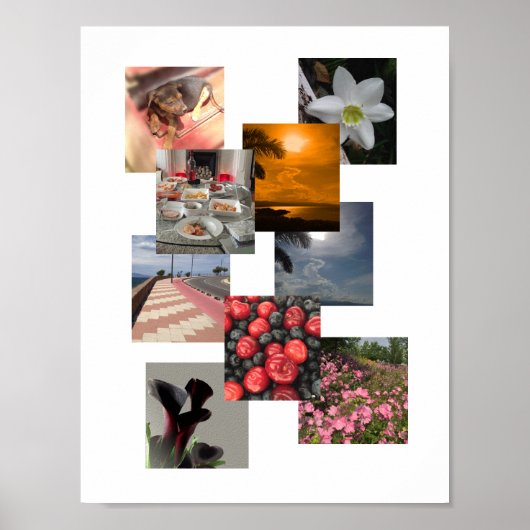 Poster Conception de collage photo sans bordures (Devant)