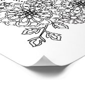 Poster Conception de coloration florale (Coin)