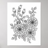 Poster Conception de coloration florale (Devant)