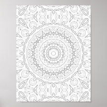 Conception de coloriage de mandala floral géométri