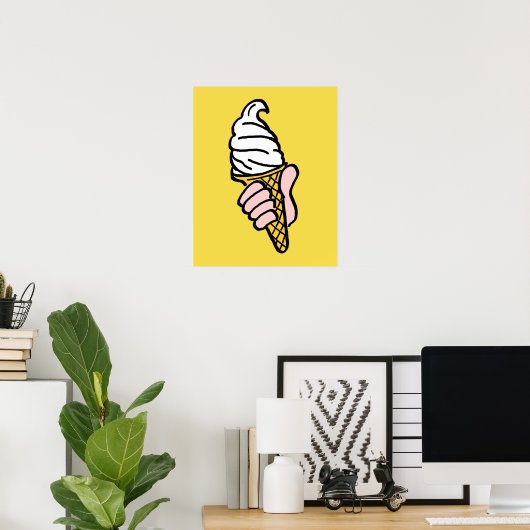 Poster Conception de cône de glace (Bureau à domicile)