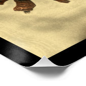 Poster Conception de cône de pin rustique (Coin)