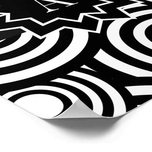 Poster Conception de contraste élevé Bébé Stimulation vis (Coin)