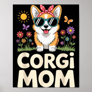Poster Conception de Corgi mignon pour les femmes filles