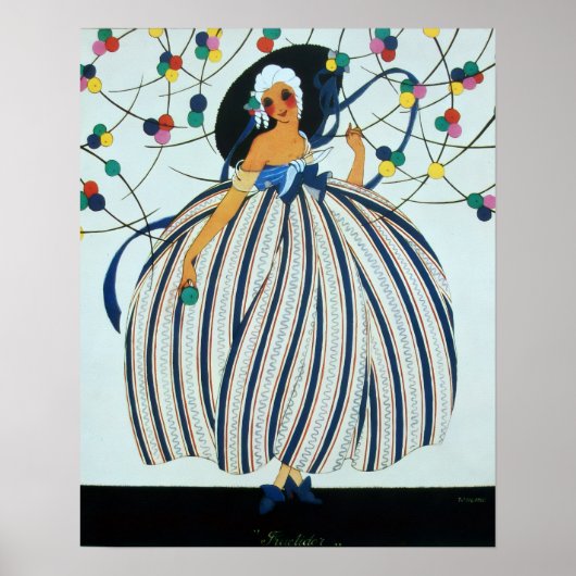 POSTER CONCEPTION DE COSTUME DE MODE FÉERIQUE JEUNE FILLE (Devant)