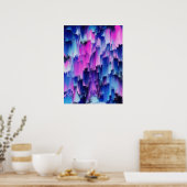 Poster Conception de coucher de soleil glitch abstrait (Cuisine)