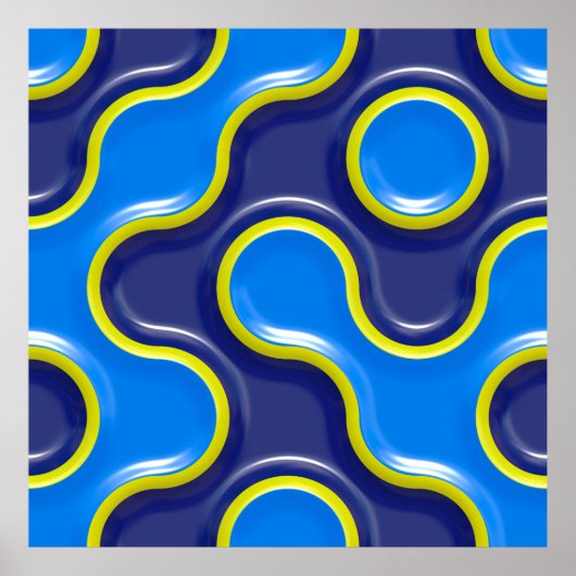 Poster Conception de courbe de motif sans couture (Devant)