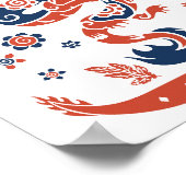 Poster Conception de course de bateaux Dragon (Coin)