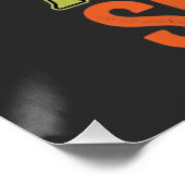 Poster Conception de crâne effrayant Halloween rétro_1 (Coin)