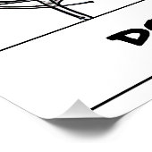 Poster Conception de crâne Impression d'art gothique Affi (Coin)