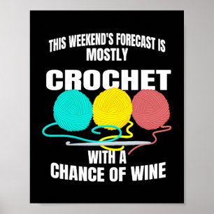 Poster Conception de Crochet pour femmes pour les citatio