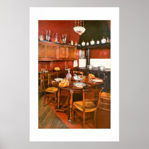 Poster Conception de cuisine vintage