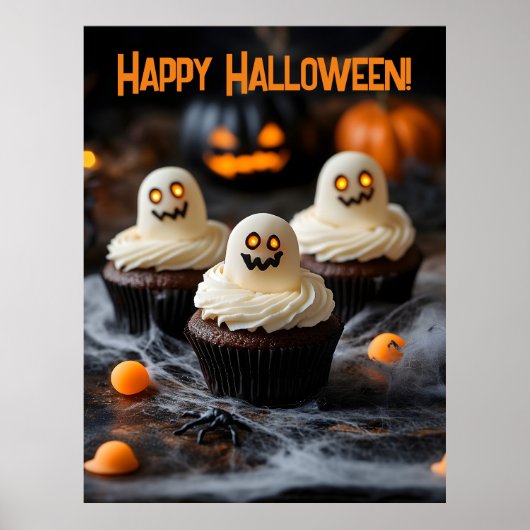 Poster Conception de cupcakes Halloween éffrayant (Devant)