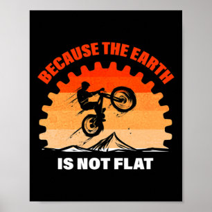 Poster Conception de cycliste de vélo tout terrain Terre