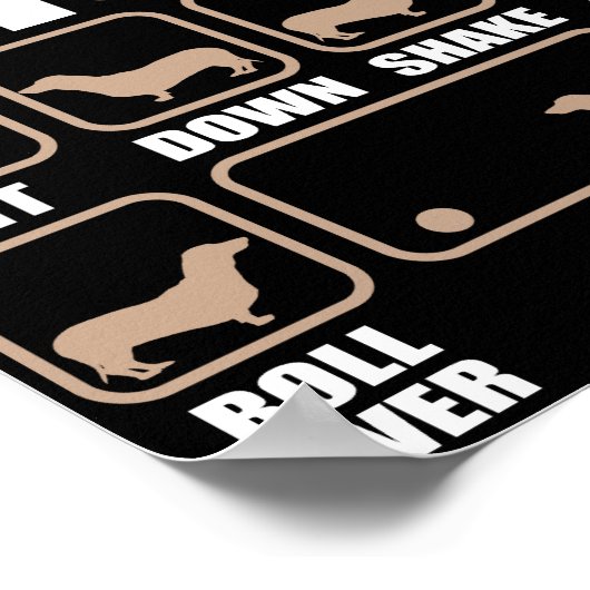 Poster Conception de Dachshund Stubborn (Coin)