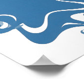 Poster Conception de déclaration BLEU STAR Snappy Blue (Coin)