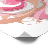 Poster Conception de déclaration d'art abstrait gris prop (Coin)