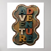 Poster Conception de déclaration d'aventure orange Snappy (Devant)
