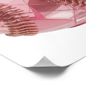 Poster Conception de déclaration de baseball rose argent (Coin)