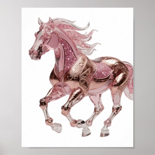 Poster Conception de déclaration de cheval PINK GLITTER a (Devant)