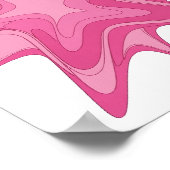 Poster Conception de déclaration d'étoile rose icônique (Coin)