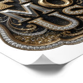 Poster Conception de déclaration d'or moderne IN FAMOUS (Coin)