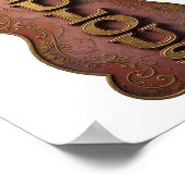 Poster Conception de déclaration dorée artistique FABULEU (Coin)