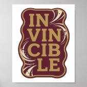 Poster Conception de déclaration dorée ICONIQUE INVINCIBL (Devant)