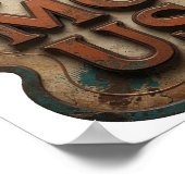 Poster Conception de déclaration FAMOUS Orange accrocheus (Coin)