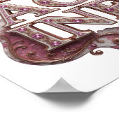 Poster Conception de déclaration IMAGINE rose tendance (Coin)