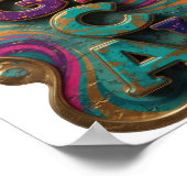 Poster Conception de déclaration MAGIQUE Violet Dynamique (Coin)