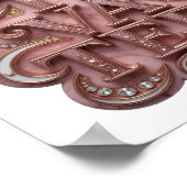 Poster Conception de déclaration rose frappante MOTIVÉE (Coin)