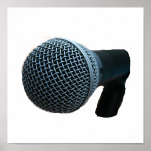Poster Conception de découpe micro de gros microphone