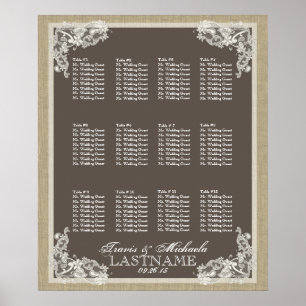 Poster Conception de dentelle de style vintage