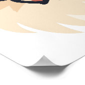 Poster Conception de dessin animé de chiot Pitbull mignon (Coin)