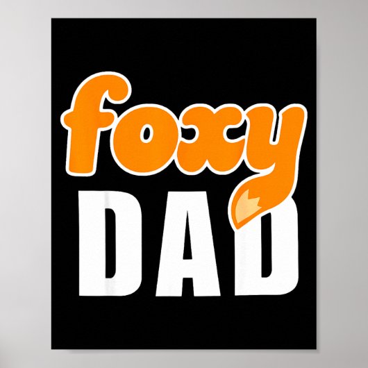 Poster Conception de dessin animé de papa renard drôle ré (Devant)