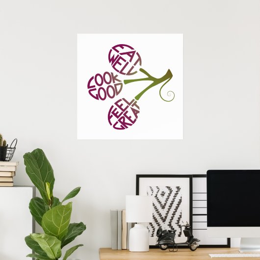 Poster Conception de devis pour aliments sains pour la mo (Bureau à domicile)