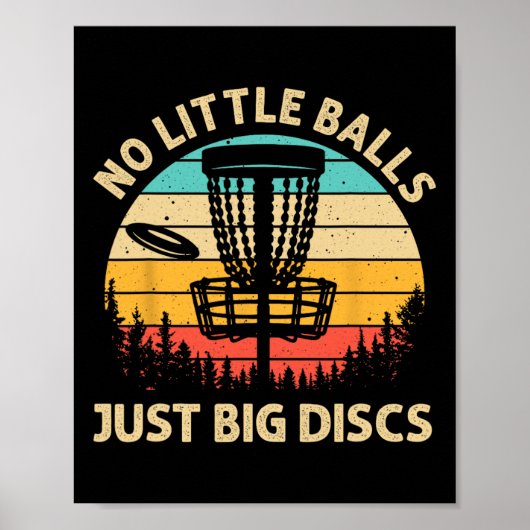 Poster Conception de disque de golf drôle pour hommes fem (Devant)