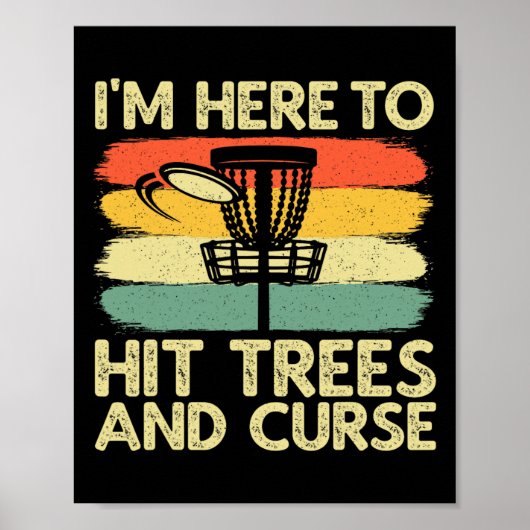 Poster Conception de disque de golf drôle pour hommes fem (Devant)