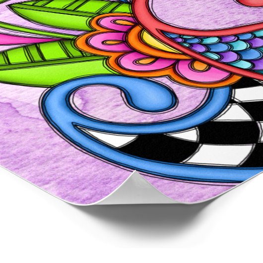 Poster Conception de Doodle coloré (Coin)