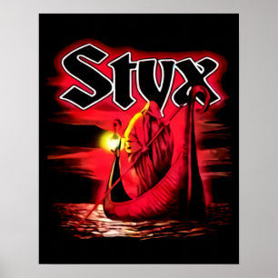 Poster Conception de fan art rétro esthétique de Styx Ban