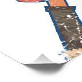 Poster Conception de fan de baseball softball rétro (Coin)