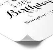 Poster Conception de fête d'anniversaire en typographie m (Coin)