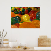 Poster Conception de fête de ballons colorés (Cuisine)
