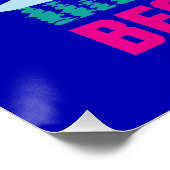 Poster Conception de flamants roses de vibes de plage (Coin)