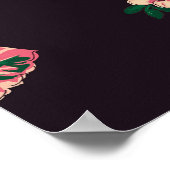 Poster conception de fleur aquarelle transparente avec te (Coin)