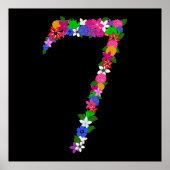 Poster Conception de fleur botanique numéro sept floral (Devant)
