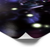 Poster Conception de fleur fractale abstraite. (Coin)