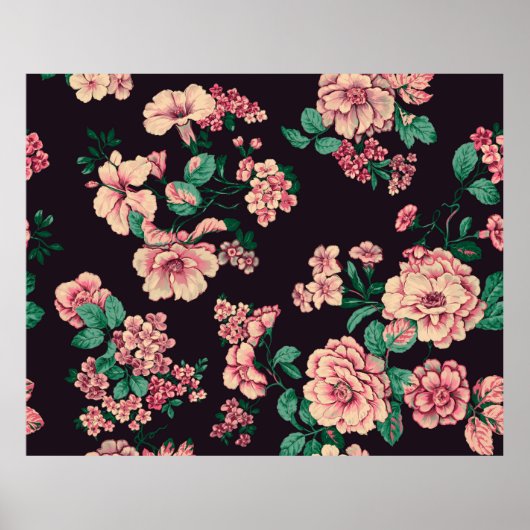 Poster conception de fleurs à l'aquarelle transparente av (Devant)