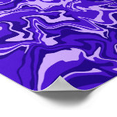 Poster Conception de fluide abstrait dans des tons violet (Coin)